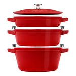 STAUB CAST IRON STACKABLE MEDIUM 4PC SET