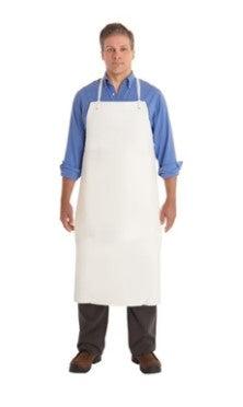 White Vinyl Apron, 20 mil, Heavy duty