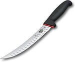Dual Grip 8" Butcher Knife, Granton Edge | Curved