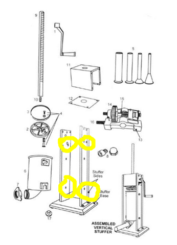 Hand Crank Stuffer Side Bolt