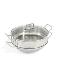 Zwilling Plus 3Pc Wok with Steamer Basket