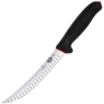 Dual Grip 10" Butcher Knife, Granton Edge | Curved