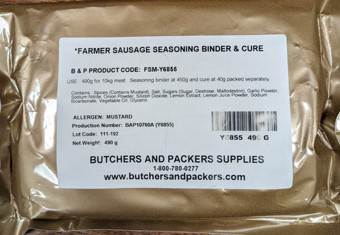 Farmer Sausage Seasoning, Binder, & Cure