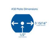 #32 Cleveland Style Grinder Plates (Flat Edge)